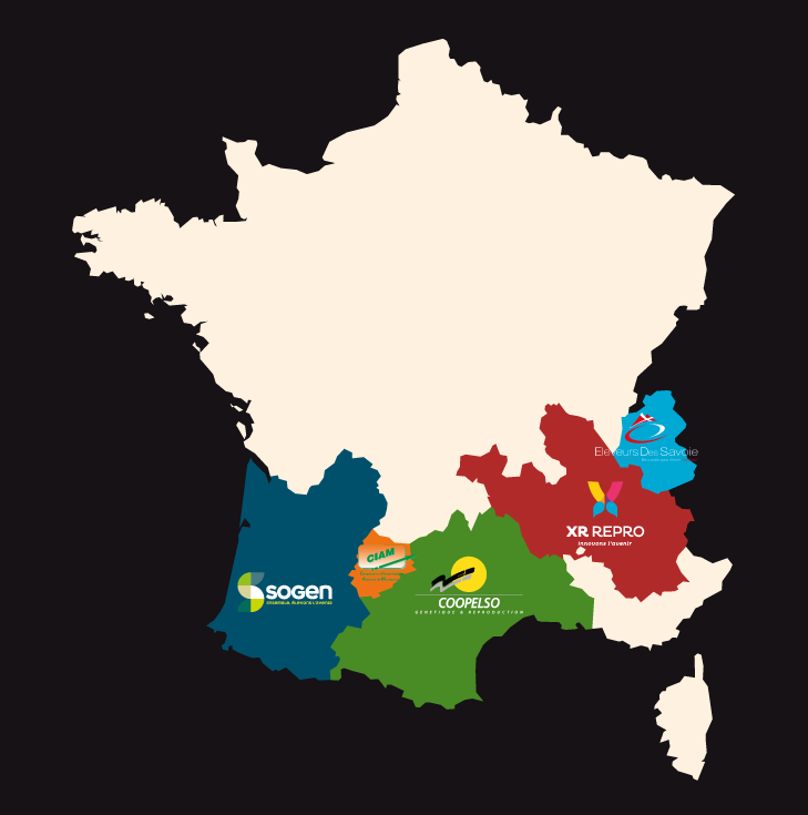 Carte coop FRANCE logo sur territoire